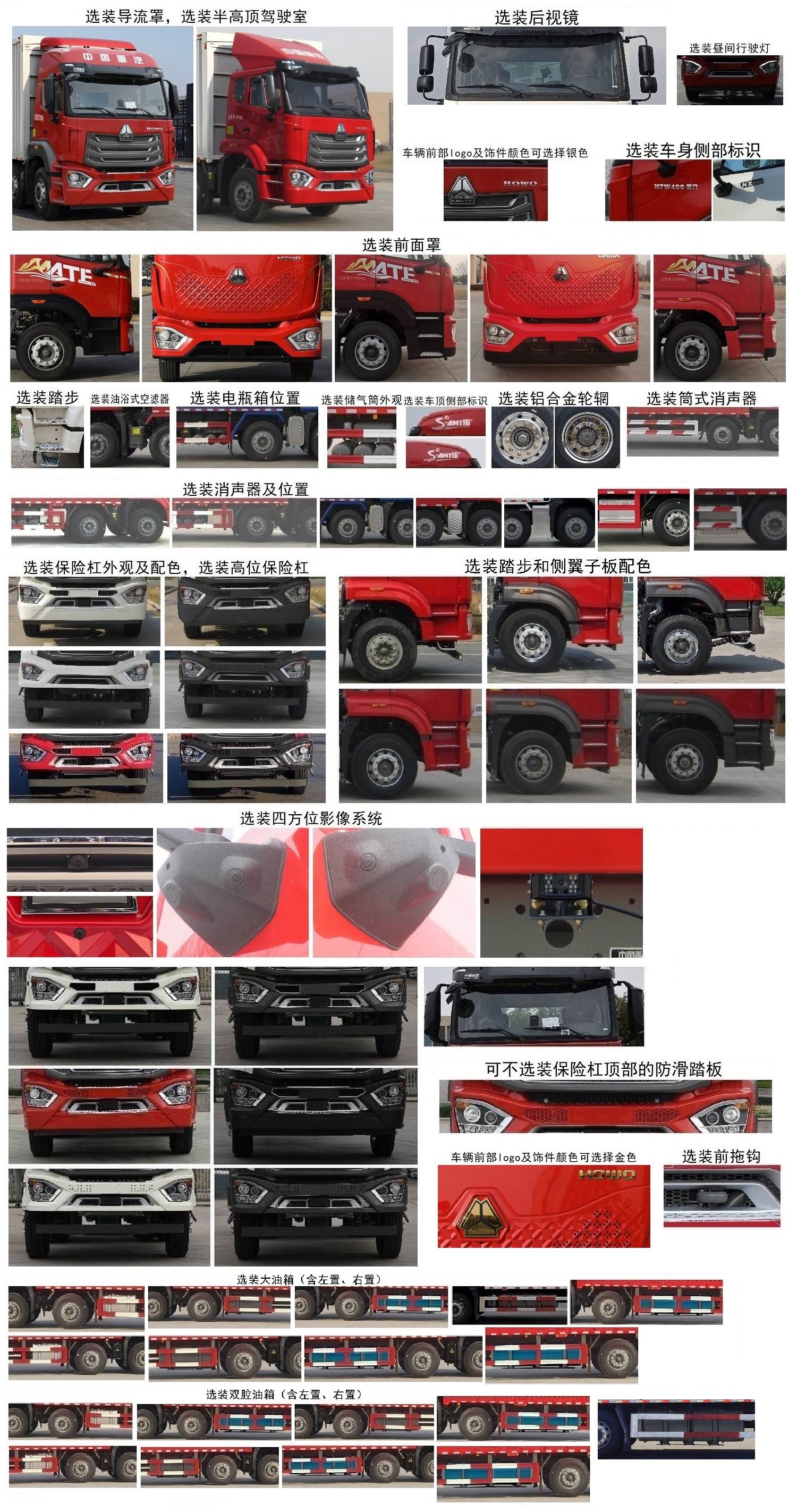 豪沃牌ZZ5317XYKN46MJF1翼開(kāi)啟廂式車公告圖片