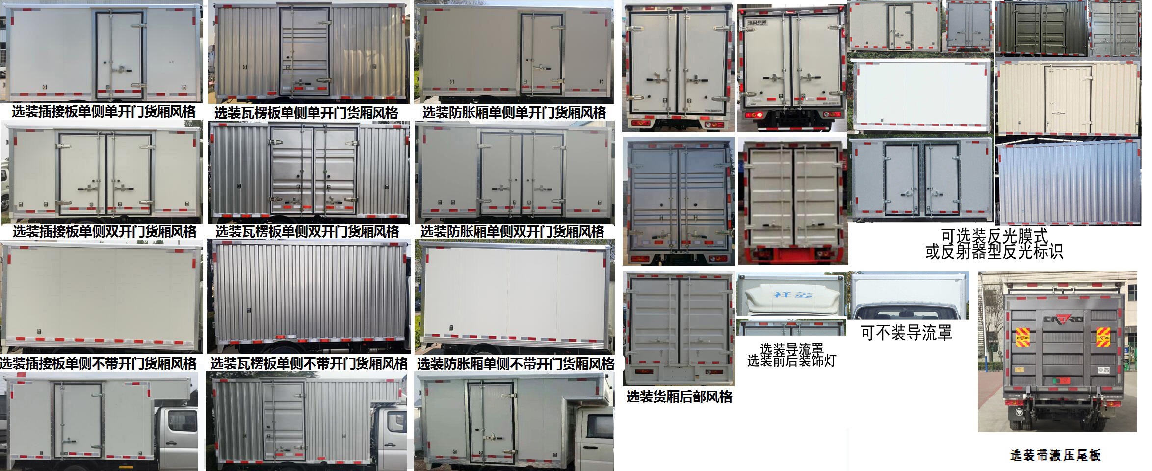 福田牌BJ5032XXY3JV6-15廂式運輸車公告圖片