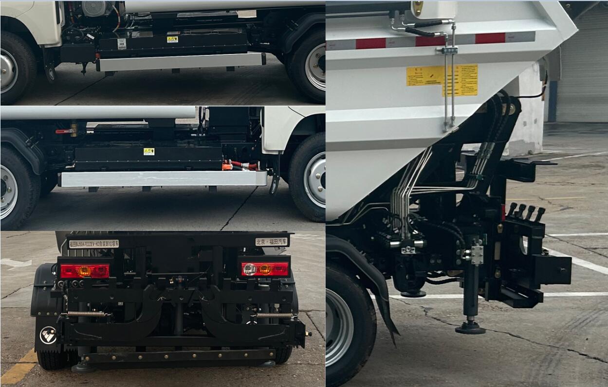 福田牌BJ5047ZZZEV-H2純電動自裝卸式垃圾車公告圖片