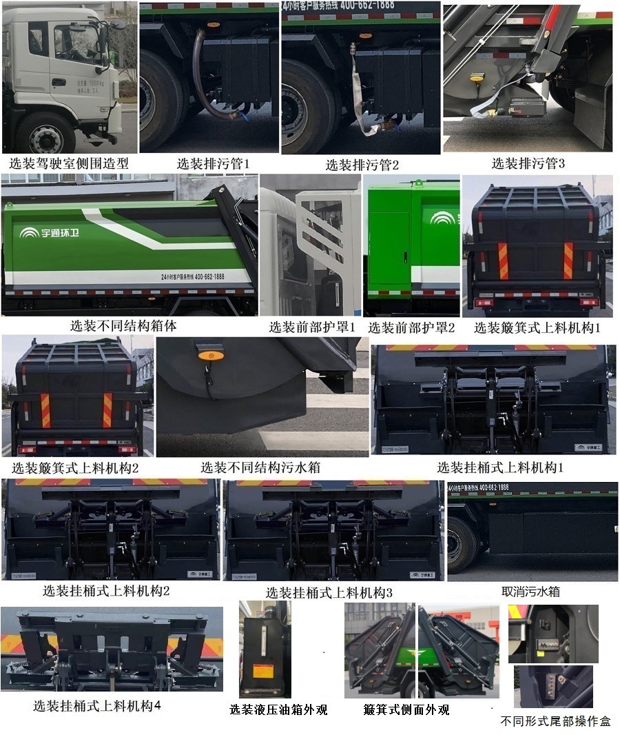 宇通牌YTZ5187ZYSD0BEV純電動壓縮式垃圾車公告圖片