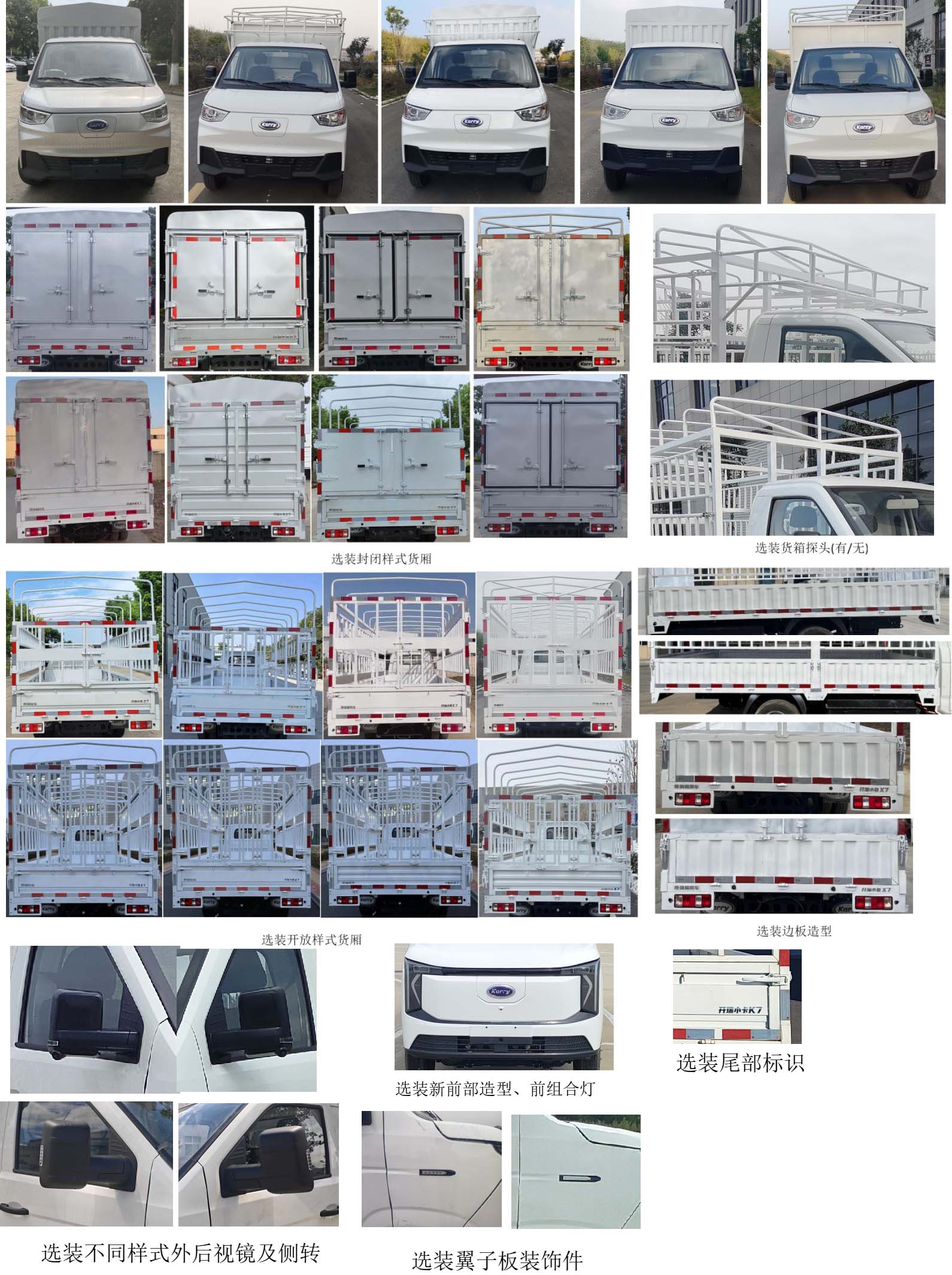 開瑞牌SQR5033CCYBEVH31純電動倉柵式運輸車公告圖片