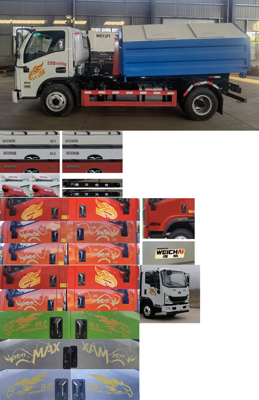 聚重牌SLF5040ZXXZZ6車廂可卸式垃圾車公告圖片