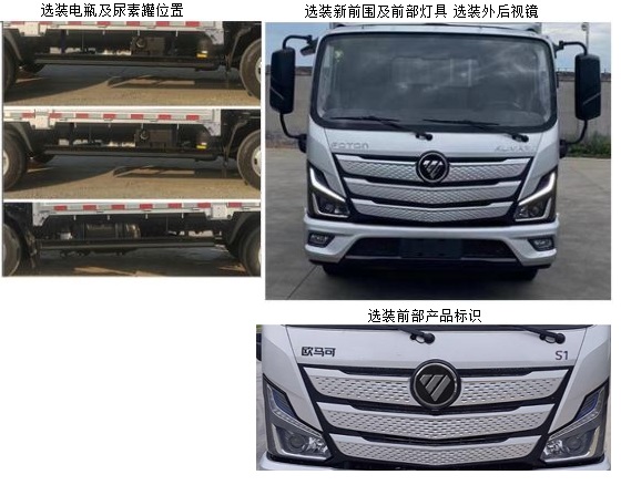 福田牌BJ5045CCY-FG倉柵式運(yùn)輸車公告圖片