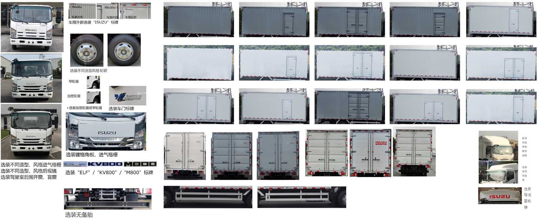 五十鈴牌QL5080XXYAKLA廂式運(yùn)輸車公告圖片