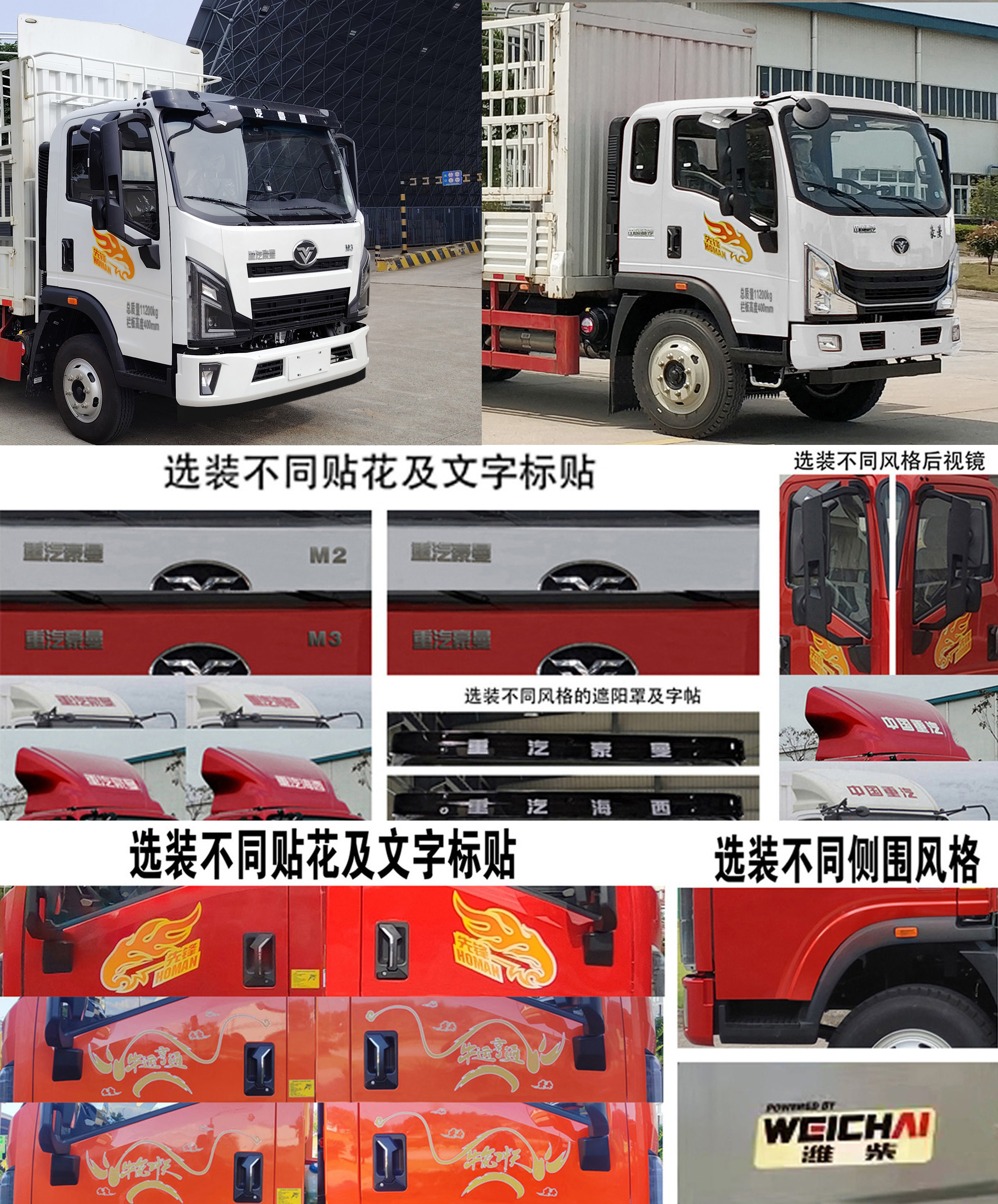 豪曼牌ZZ5118CCYG17FB1倉柵式運(yùn)輸車公告圖片