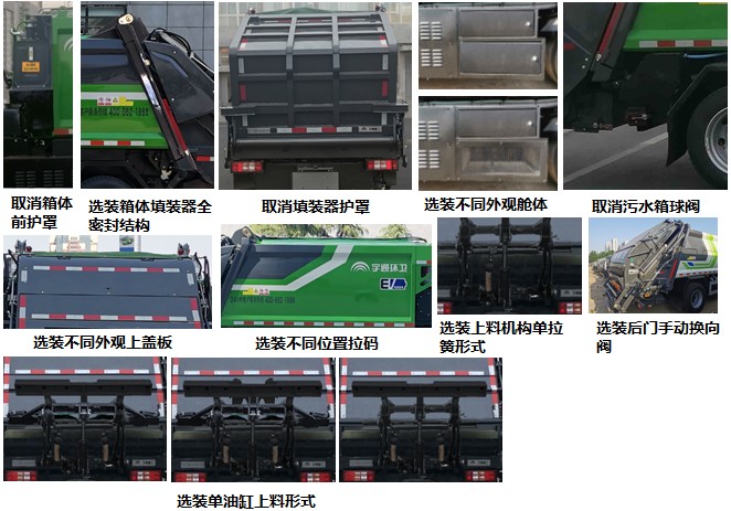 宇通牌YTZ5140ZYSD0BEV純電動壓縮式垃圾車公告圖片
