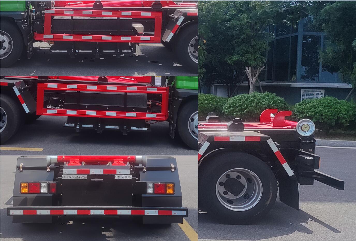 福田牌BJ5122ZXXEV-H1純電動車廂可卸式垃圾車公告圖片