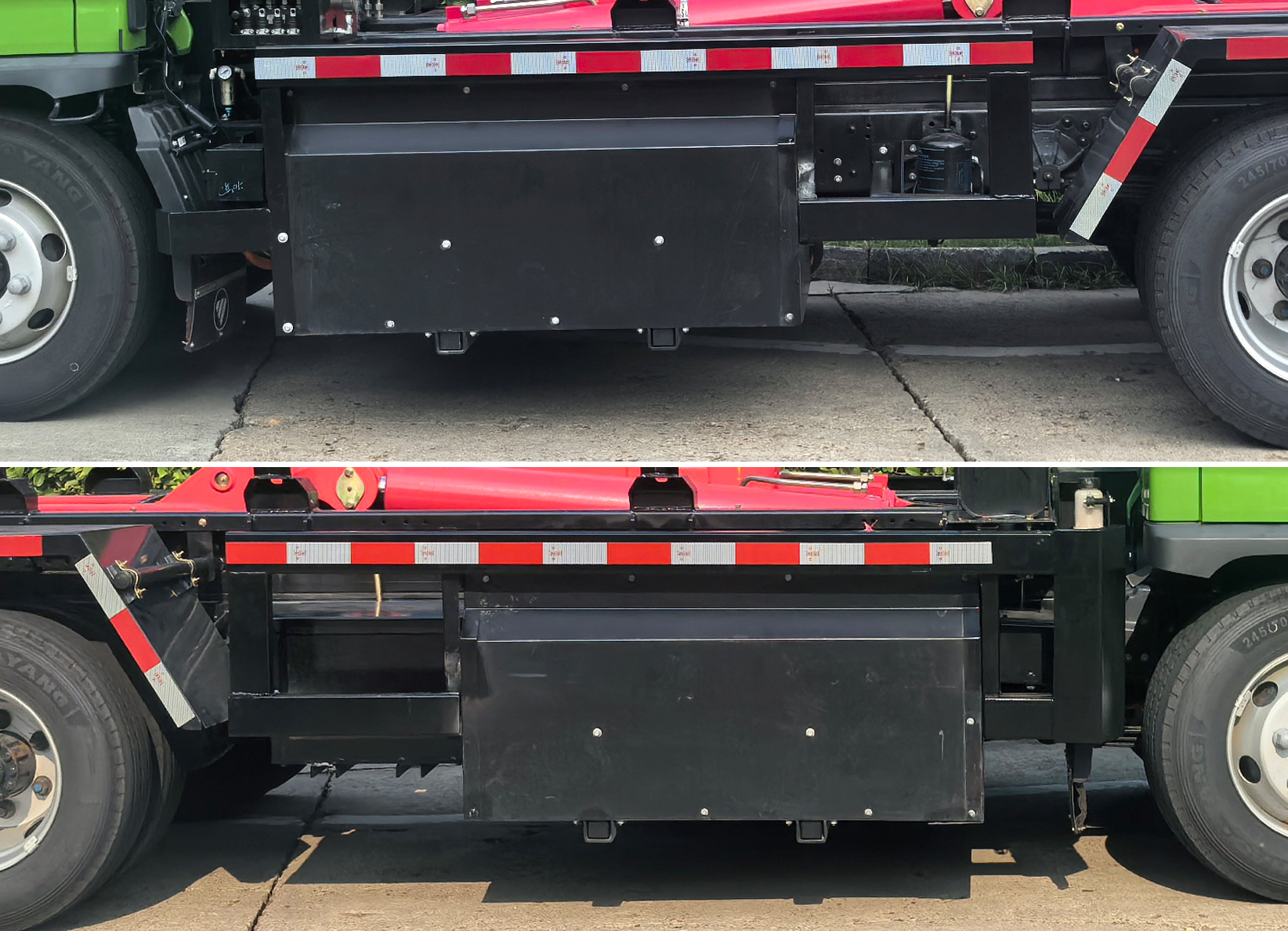 福田牌BJ5124ZXXEV-H1純電動車廂可卸式垃圾車公告圖片