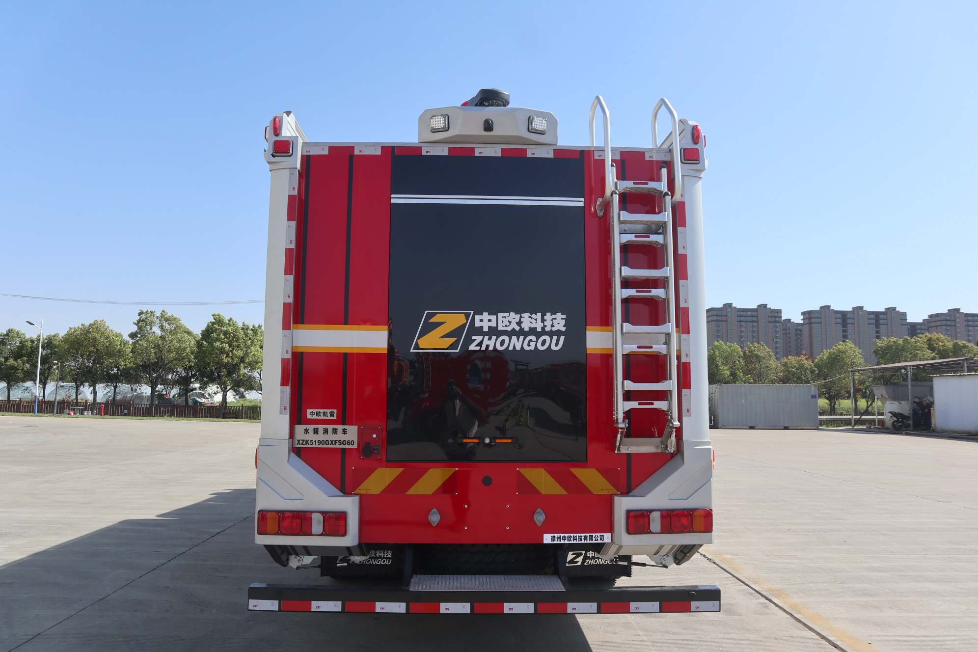 中歐凱雷牌XZK5190GXFSG60水罐消防車公告圖片