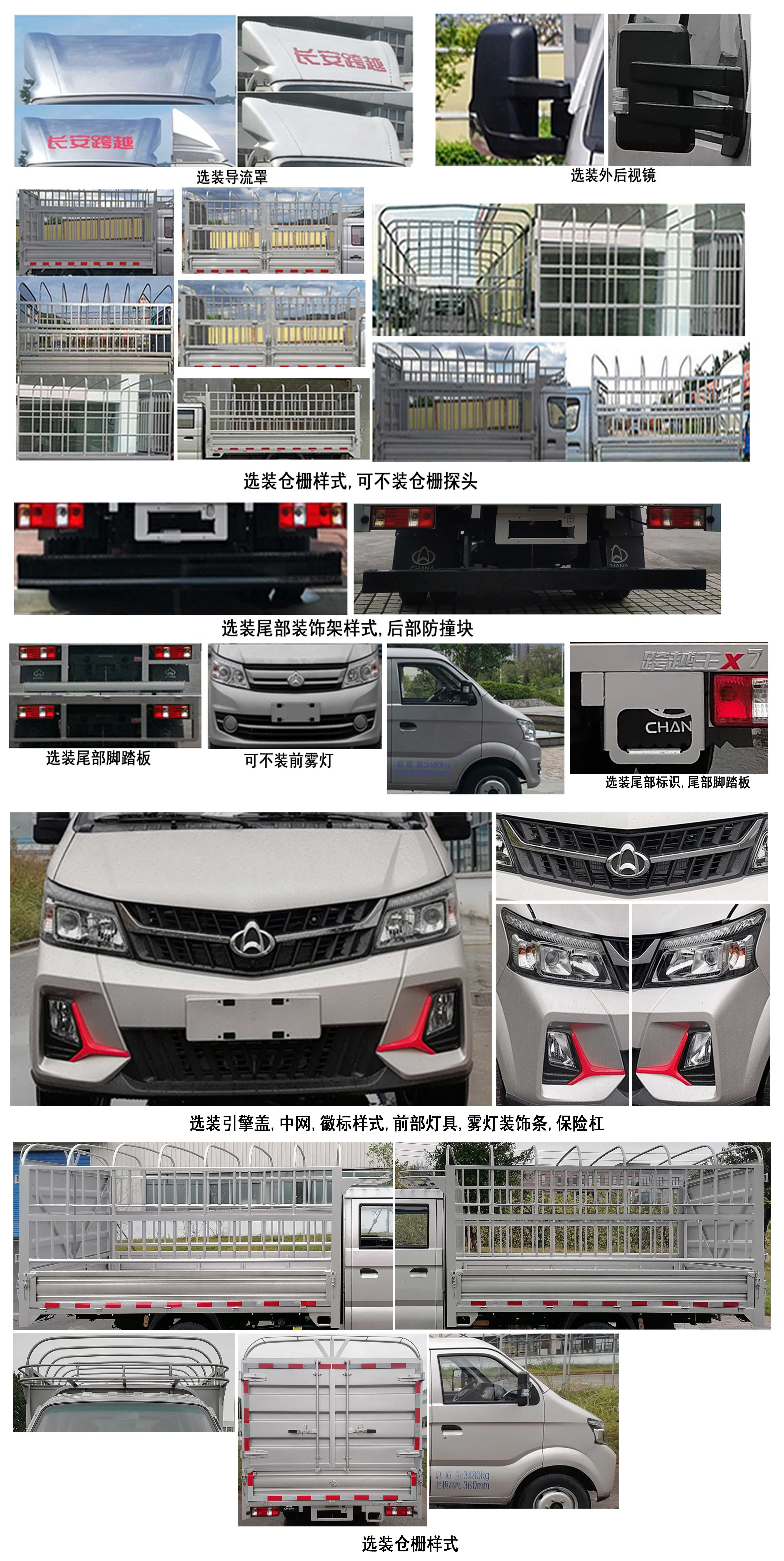 長(zhǎng)安牌CKS5034CCYFRS6B2倉(cāng)柵式運(yùn)輸車(chē)公告圖片