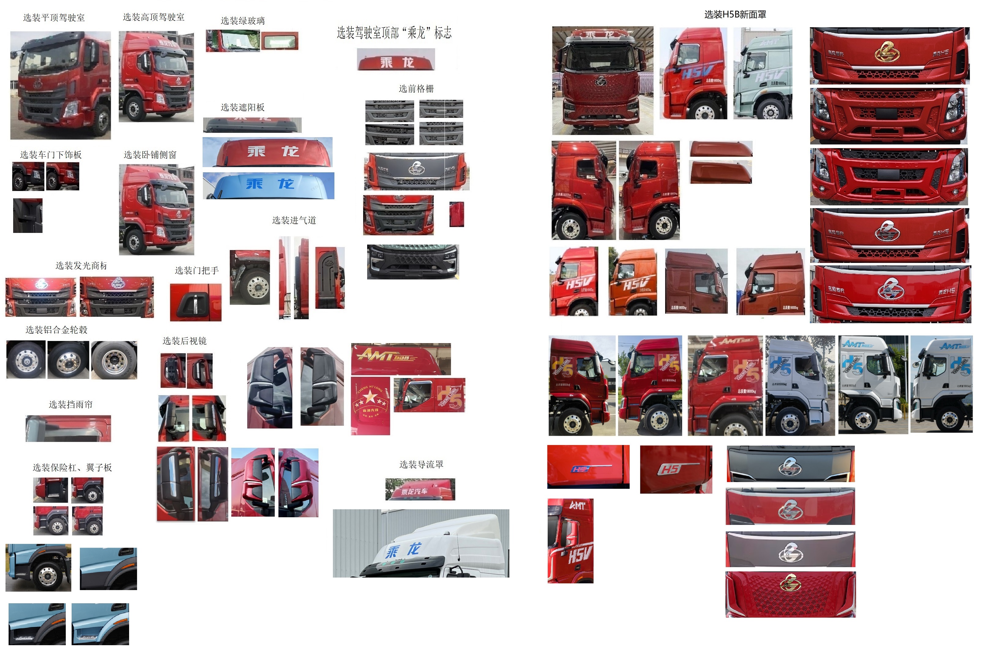 乘龍牌LZ5180ZKXH5AM1車廂可卸式汽車公告圖片