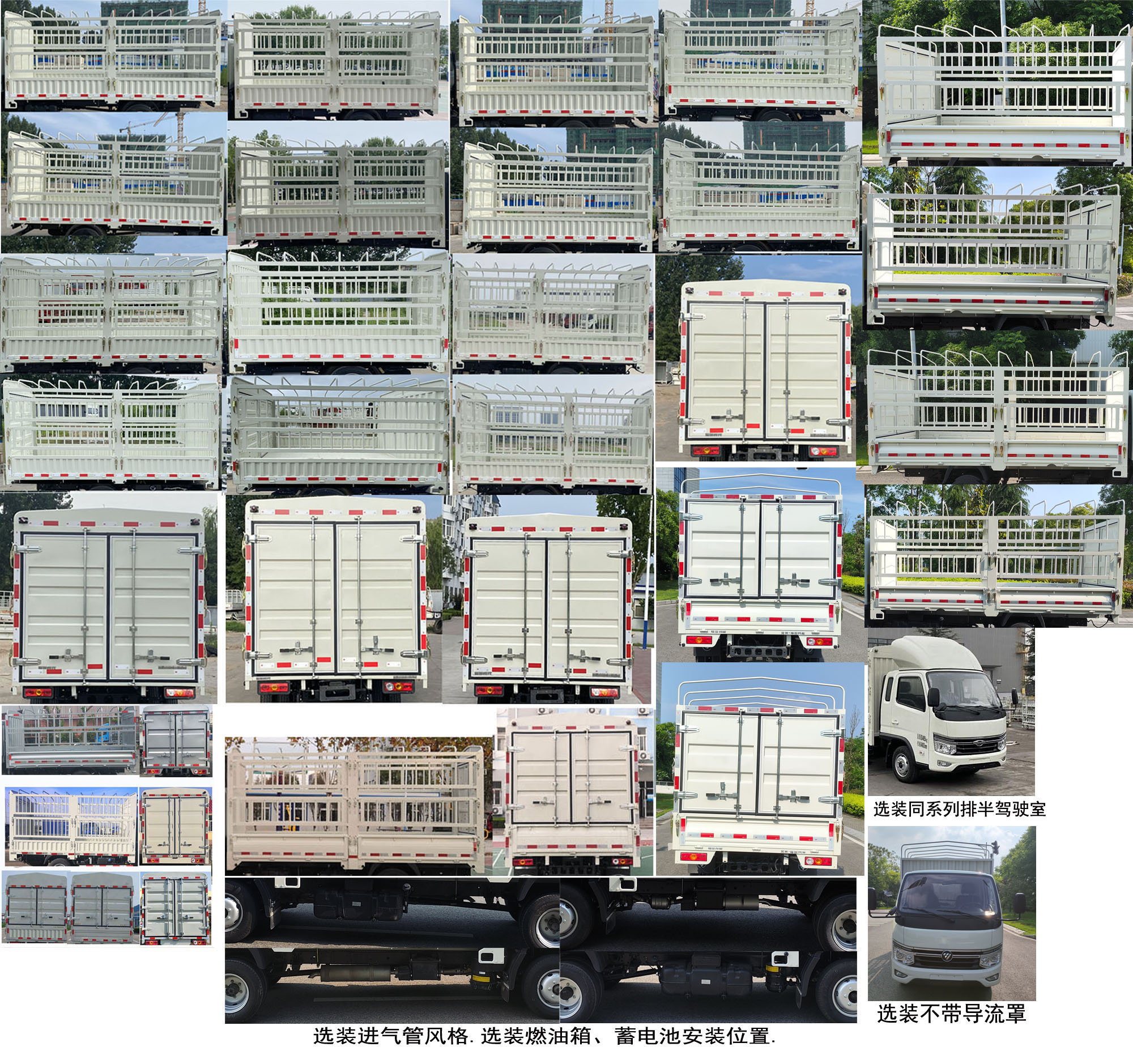 福田牌BJ5035CCY5JV6-30倉柵式運(yùn)輸車公告圖片