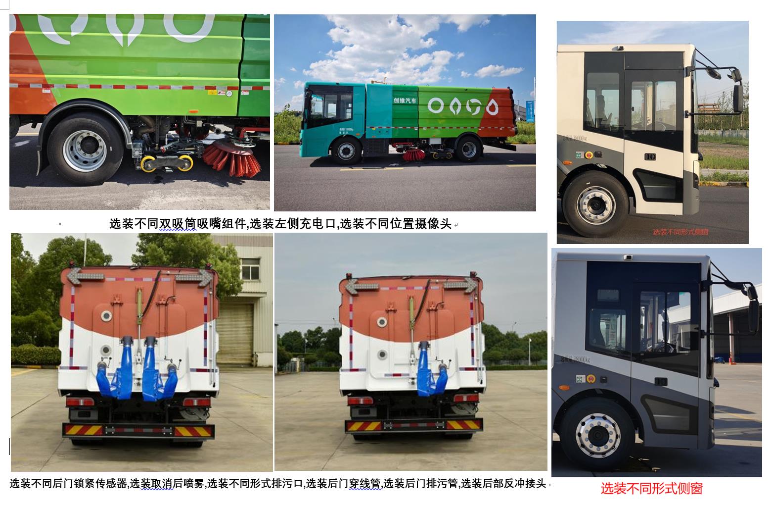 創(chuàng)維牌NJL5180TXSTADEV純電動(dòng)洗掃車(chē)公告圖片