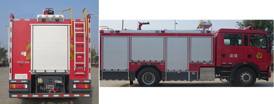 新東日牌YZR5180GXFAP50/H6壓縮空氣泡沫消防車公告圖片