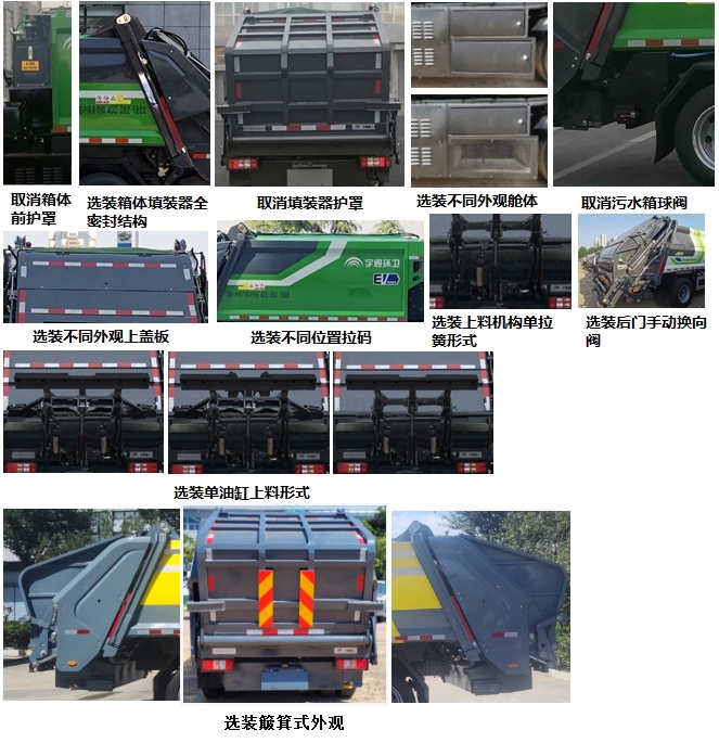 宇通牌YTZ5140ZYSD0BEV純電動(dòng)壓縮式垃圾車公告圖片