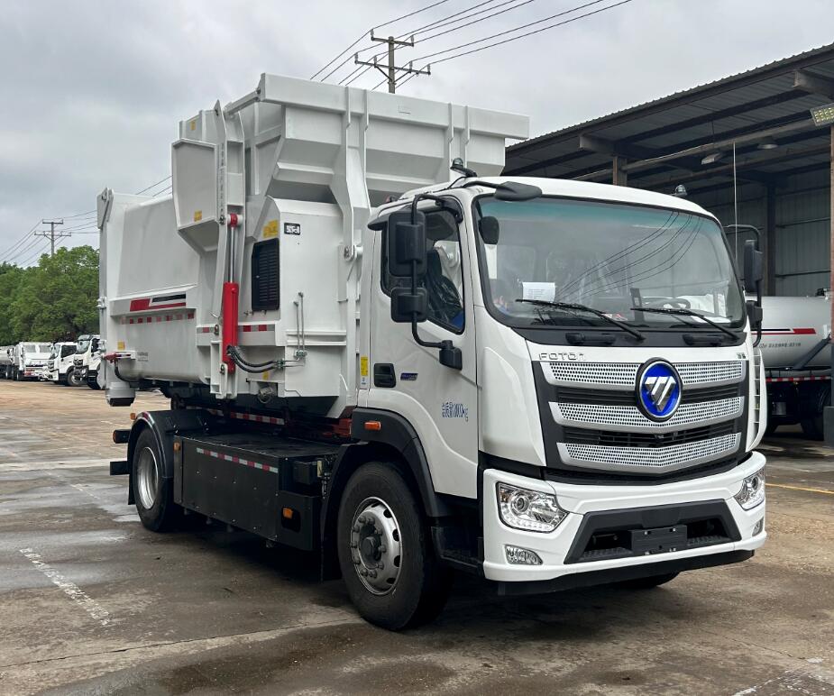 普羅科牌BJ5182ZXXEV-P1純電動車廂可卸式垃圾車公告圖片