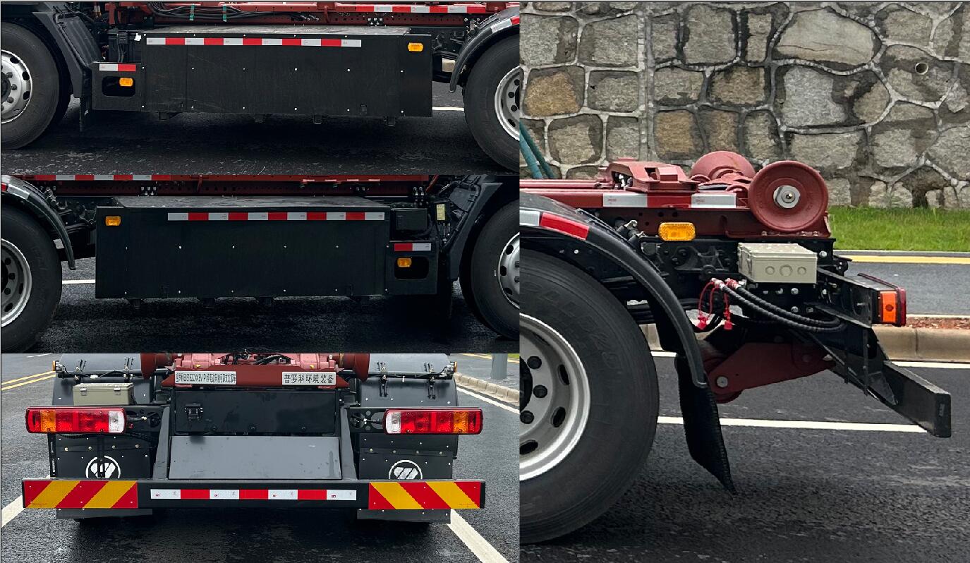 普羅科牌BJ5182ZXXEV-P1純電動車廂可卸式垃圾車公告圖片