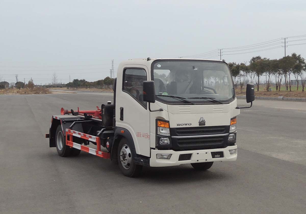 豪沃牌ZZ5047ZXXH3315F145車廂可卸式垃圾車