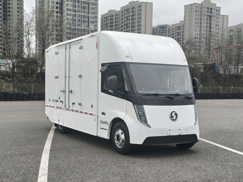 陜汽牌SX5040XXYBEV381N純電動(dòng)廂式貨車(chē)