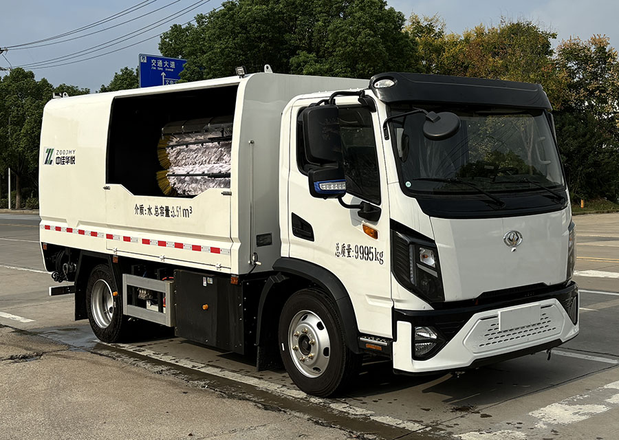 中佳華悅牌ZHN5100GQXCLBEV純電動護(hù)欄清洗車