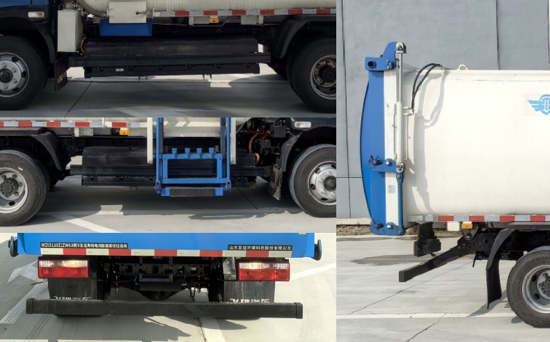 五征牌WZK5120ZZZW63BEV純電動自裝卸式垃圾車公告圖片