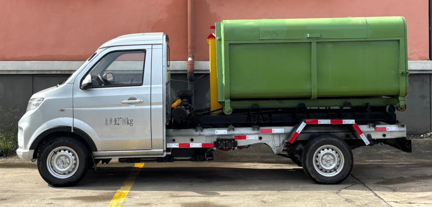 祥農(nóng)達(dá)牌SGW5030ZXXBEVJK純電動(dòng)車廂可卸式垃圾車公告圖片