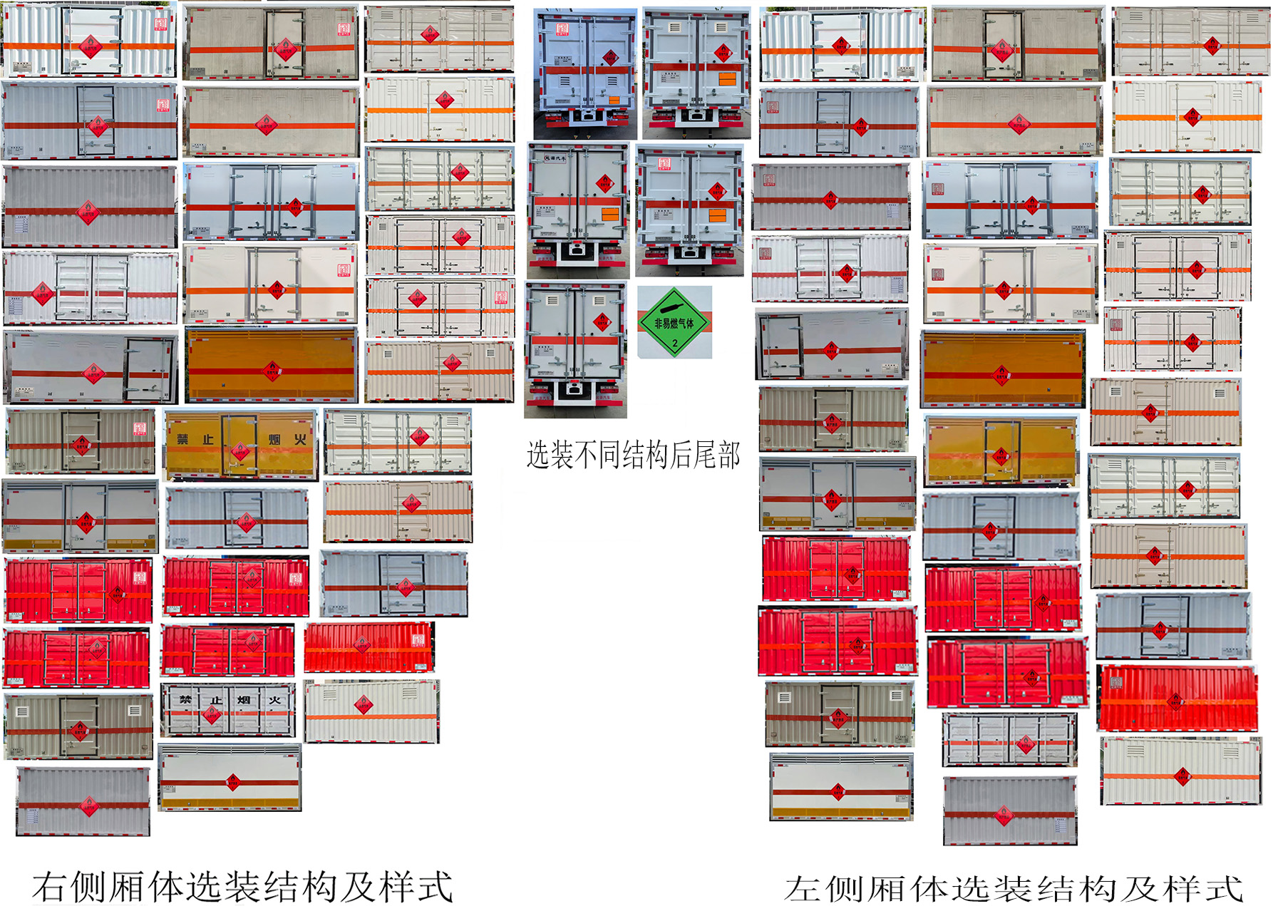 易燃气体厢式运输车图片