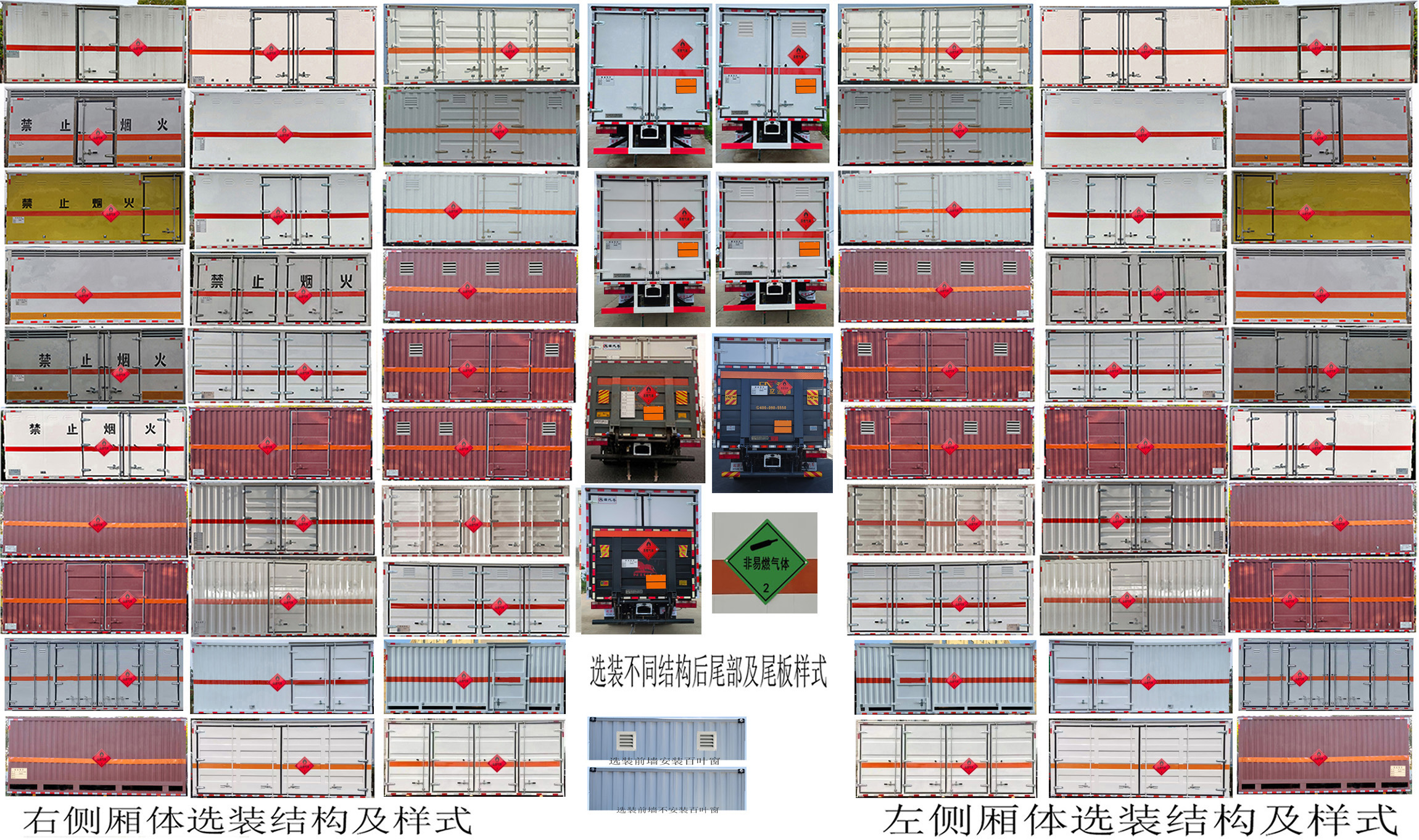 易燃气体厢式运输车图片