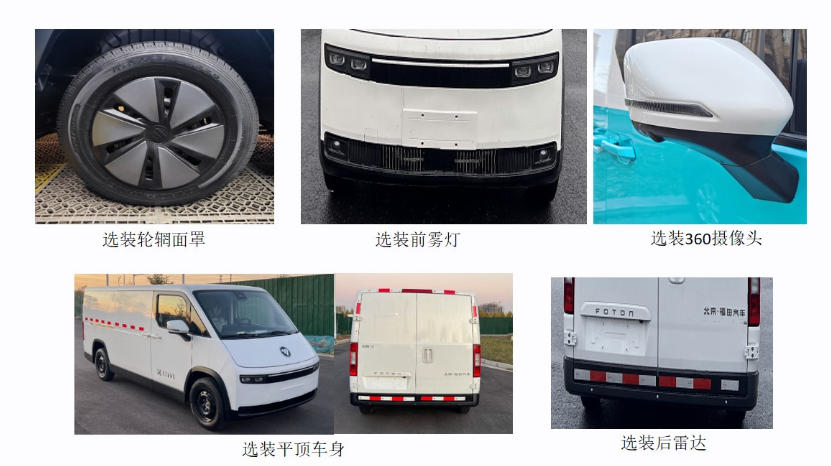 福田牌BJ5030XXYEVR1純電動廂式貨車公告圖片