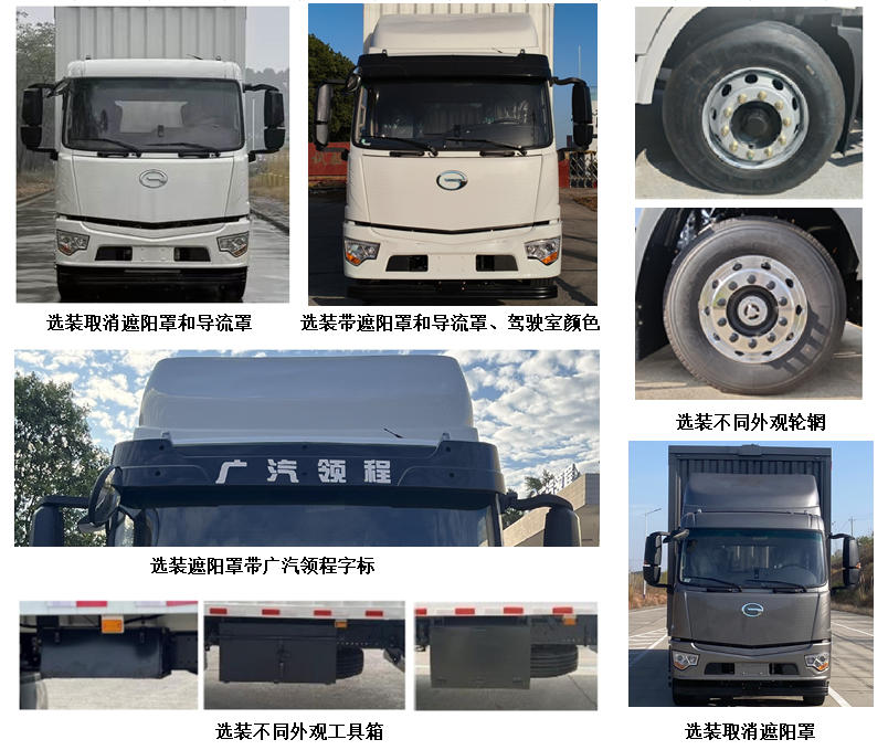 广汽牌YC5182XYKFHWBEV纯电动翼开启厢式货车公告图片