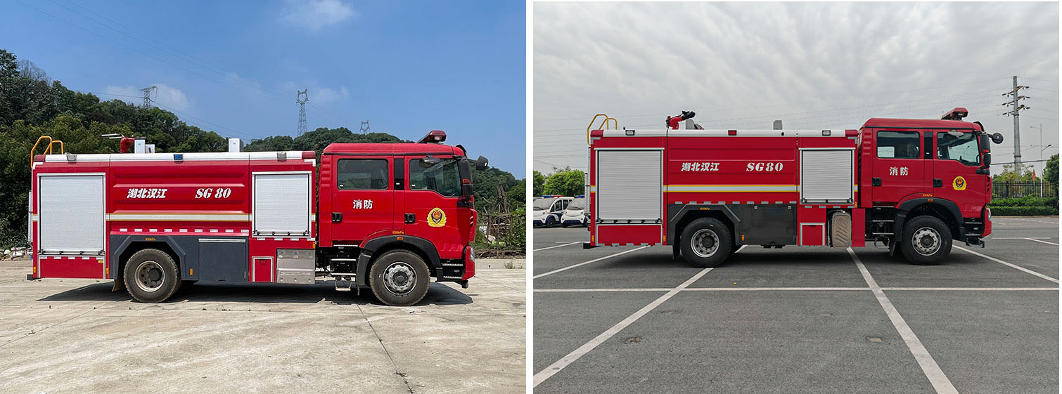汉江牌HXF5190GXFSG80水罐消防车公告图片