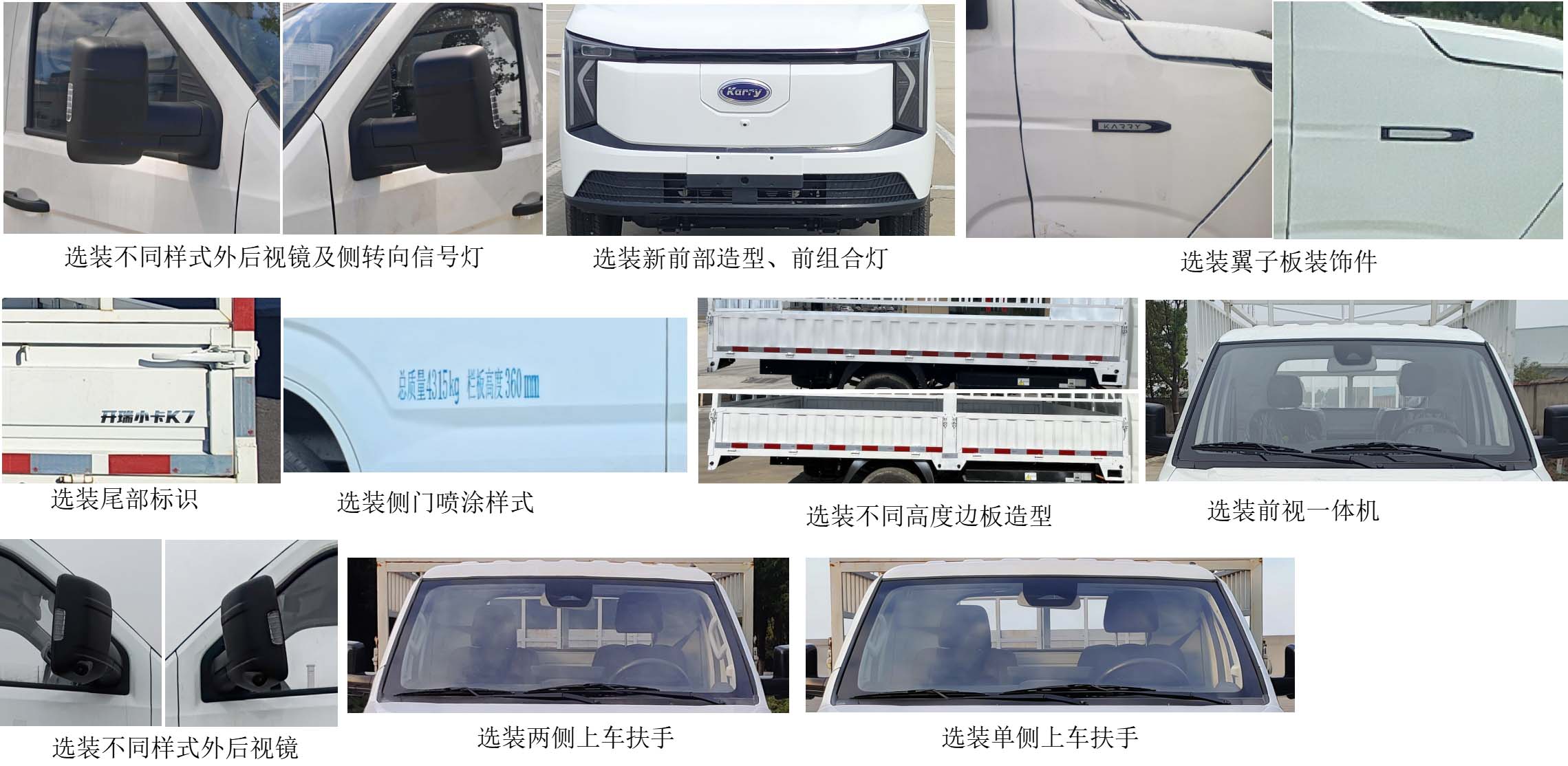 开瑞牌SQR5040CCYBEVH31纯电动仓栅式运输车公告图片