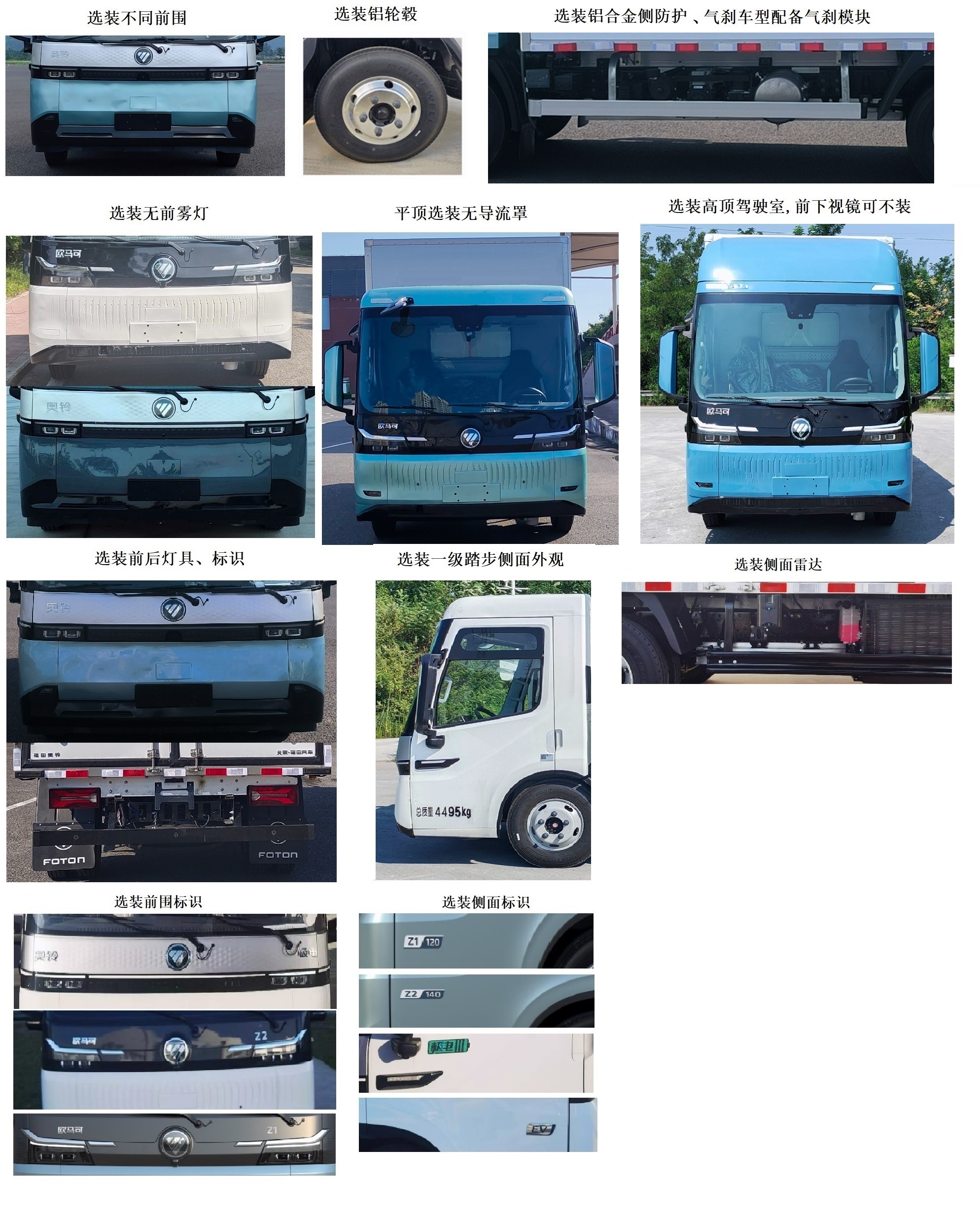 福田牌BJ5049XXYEVA纯电动厢式货车公告图片