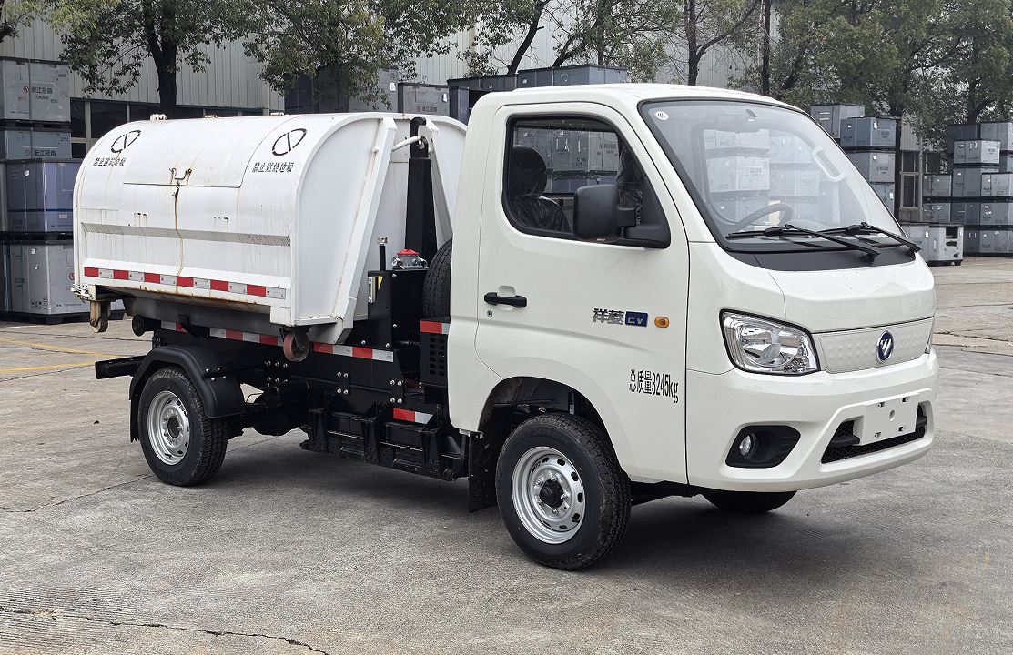 福田牌BJ5031ZXXEV-H1纯电动车厢可卸式垃圾车公告图片