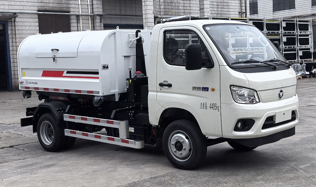 福田牌BJ5040ZXXEV-H1纯电动车厢可卸式垃圾车公告图片