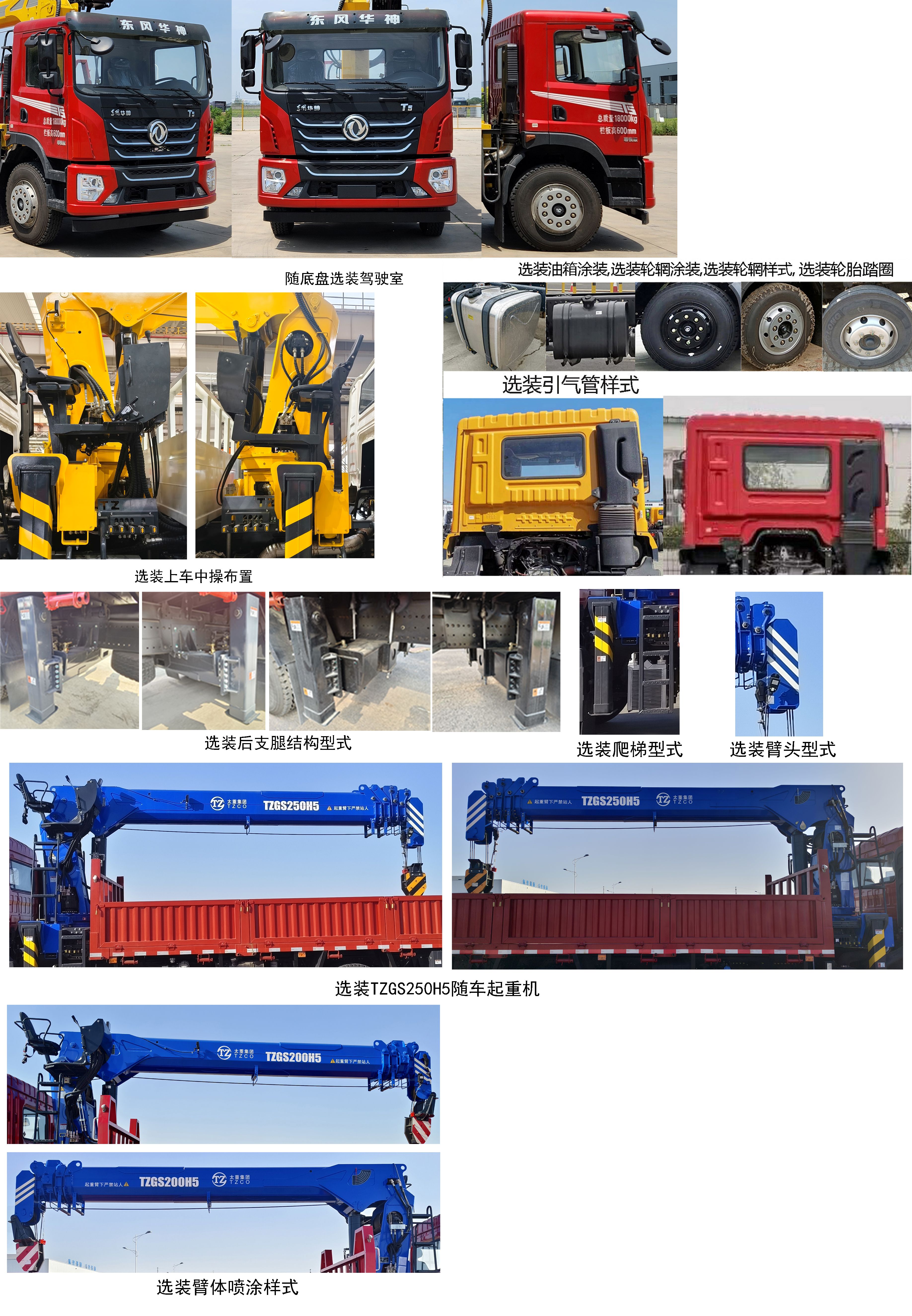 太原重工牌TZH5181JSQF6随车起重运输车公告图片
