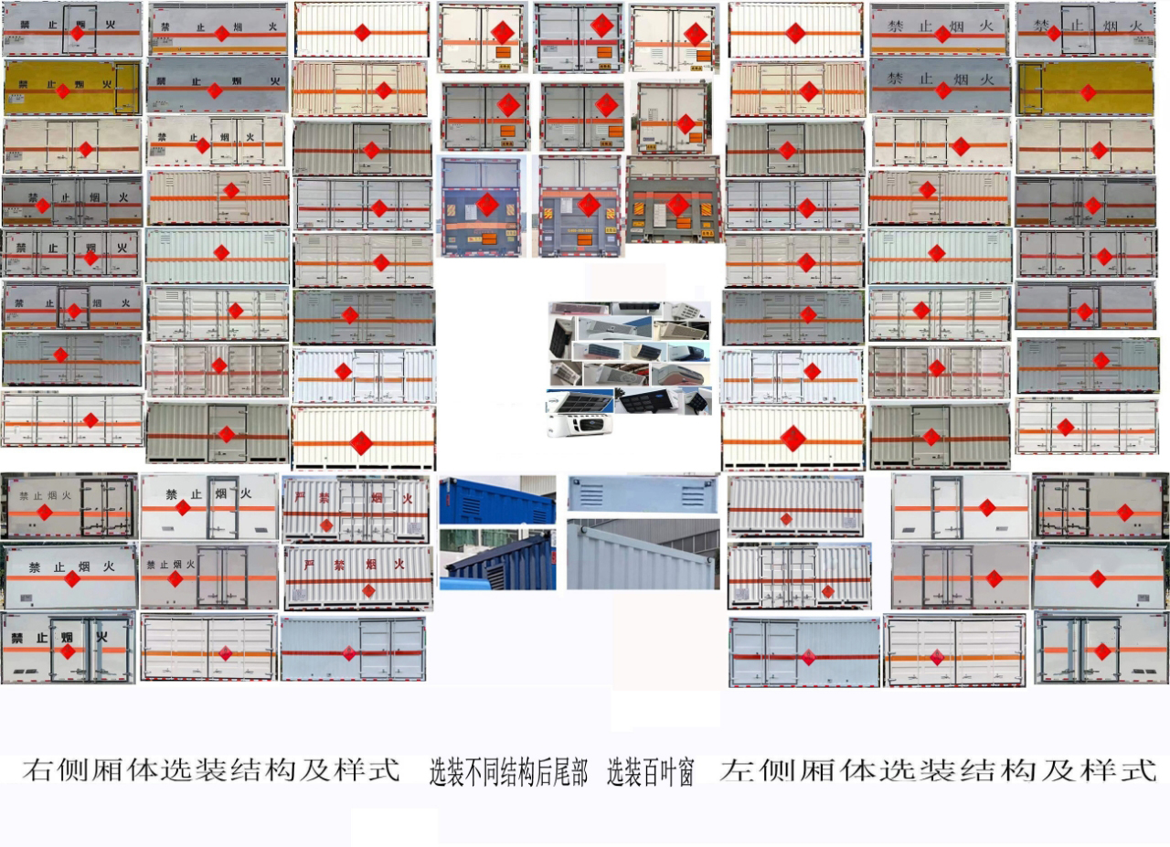 易燃气体厢式运输车图片