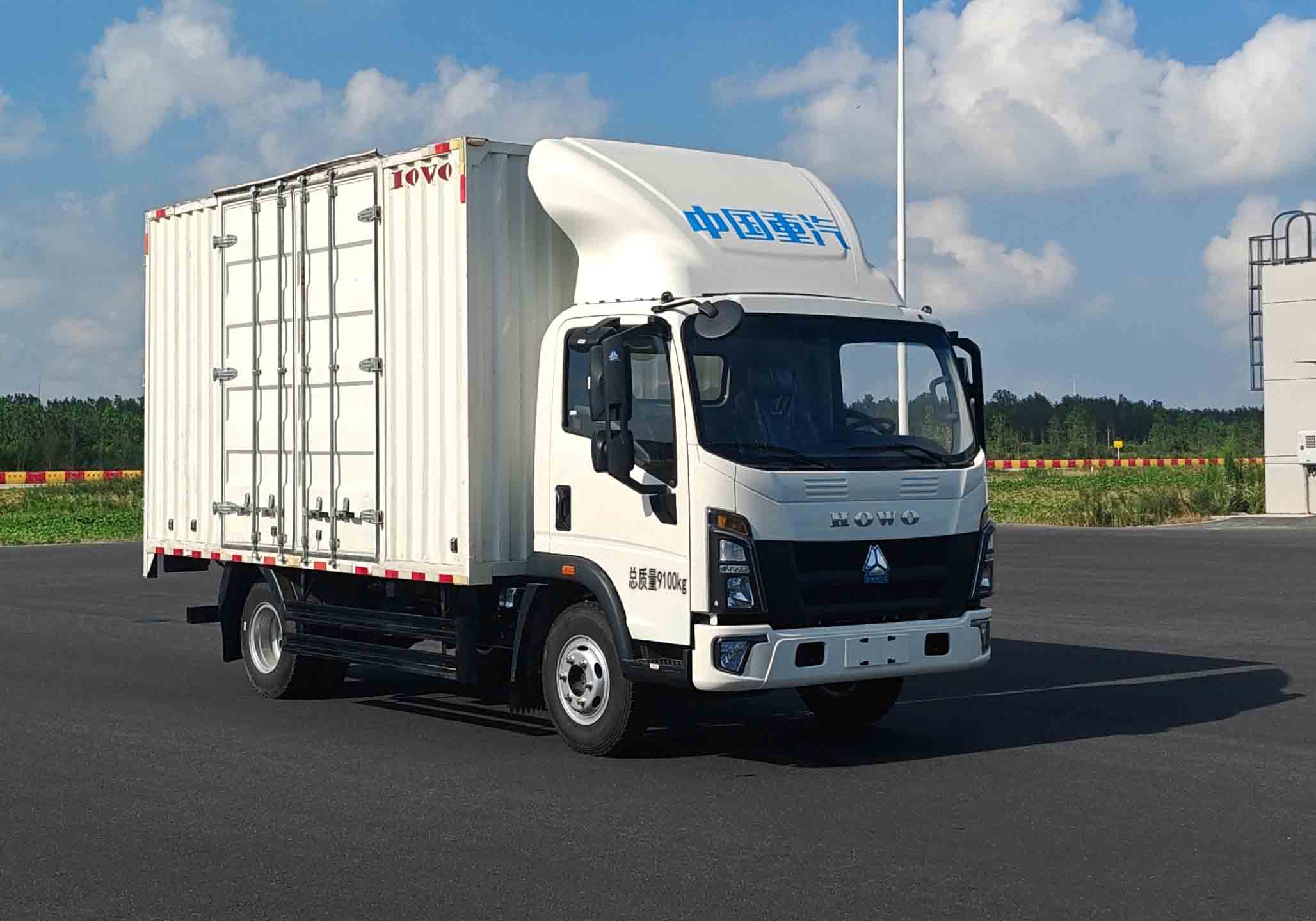 豪沃牌ZZ5097XXYH3414Z191BEVA0纯电动厢式货车