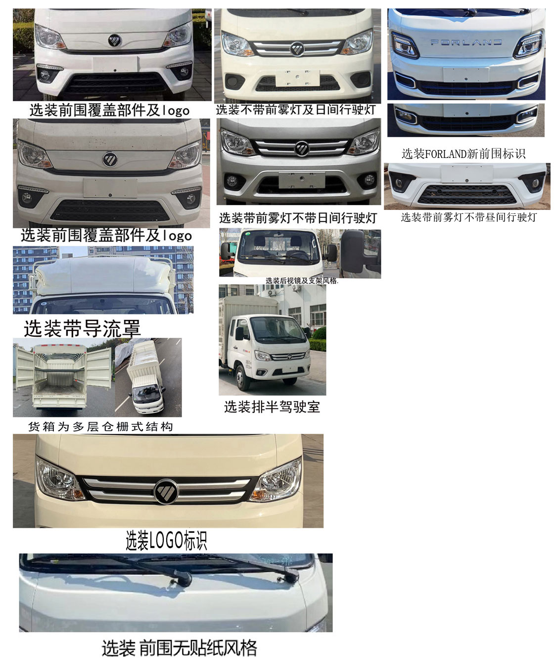 福田牌BJ5045CCY9PBA-55倉柵式運輸車公告圖片
