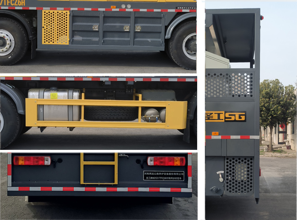 圣工牌HGY5317TFCZ6H纖維同步封層車公告圖片
