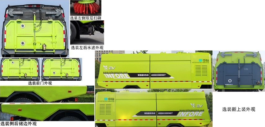 中標(biāo)牌ZBF5180TXSDFBEVF純電動(dòng)洗掃車(chē)公告圖片