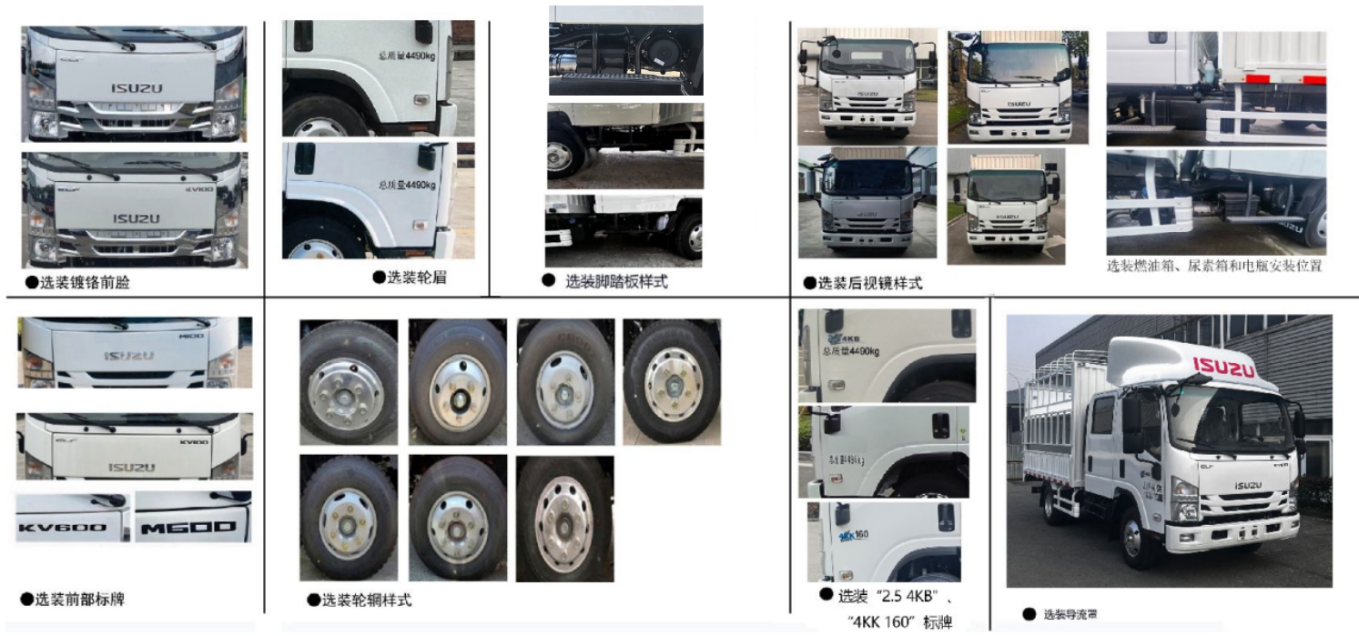 五十鈴牌QL5043CCYFMHW倉柵式運輸車公告圖片