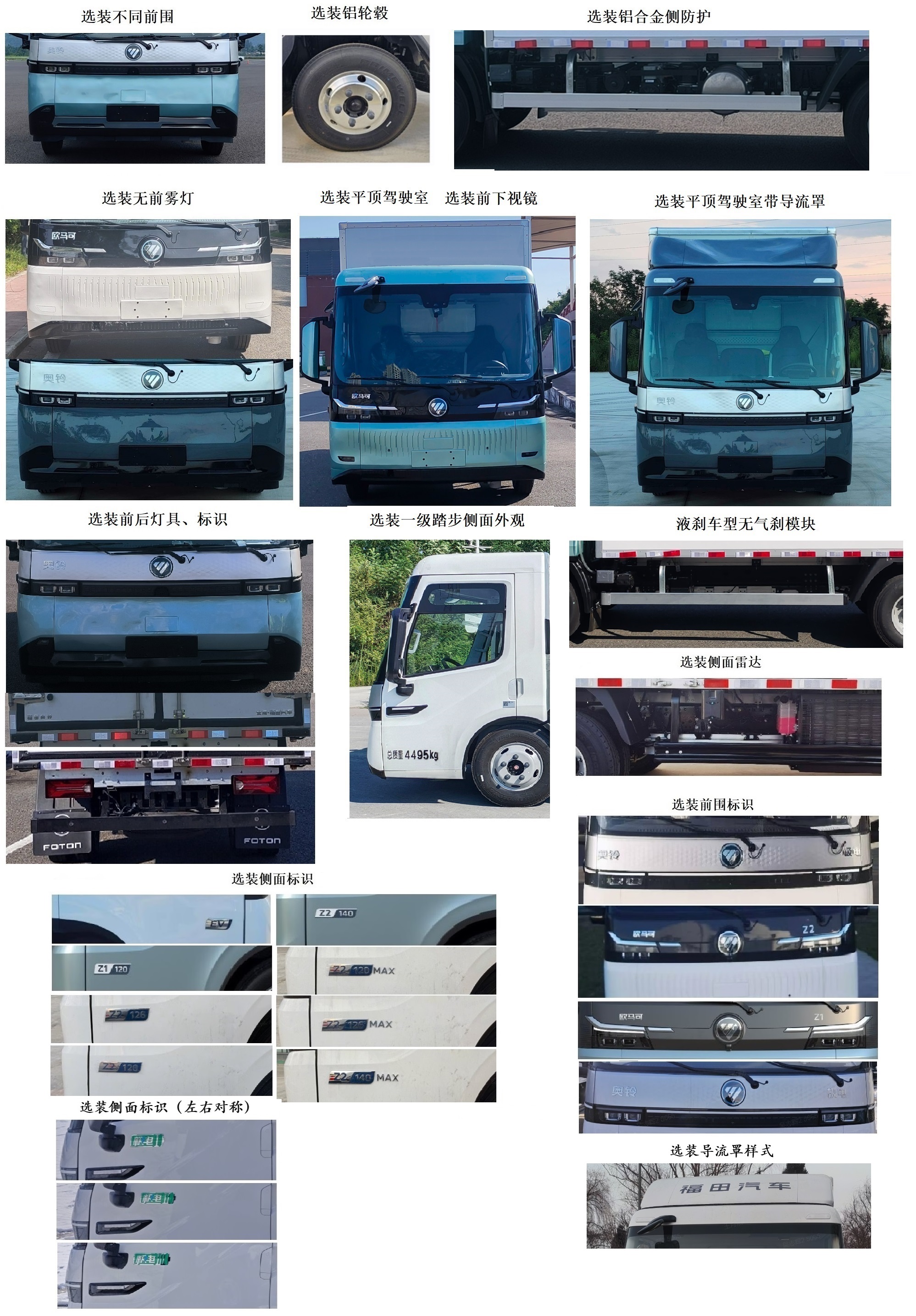 福田牌BJ5049XXYEVB純電動(dòng)廂式貨車公告圖片
