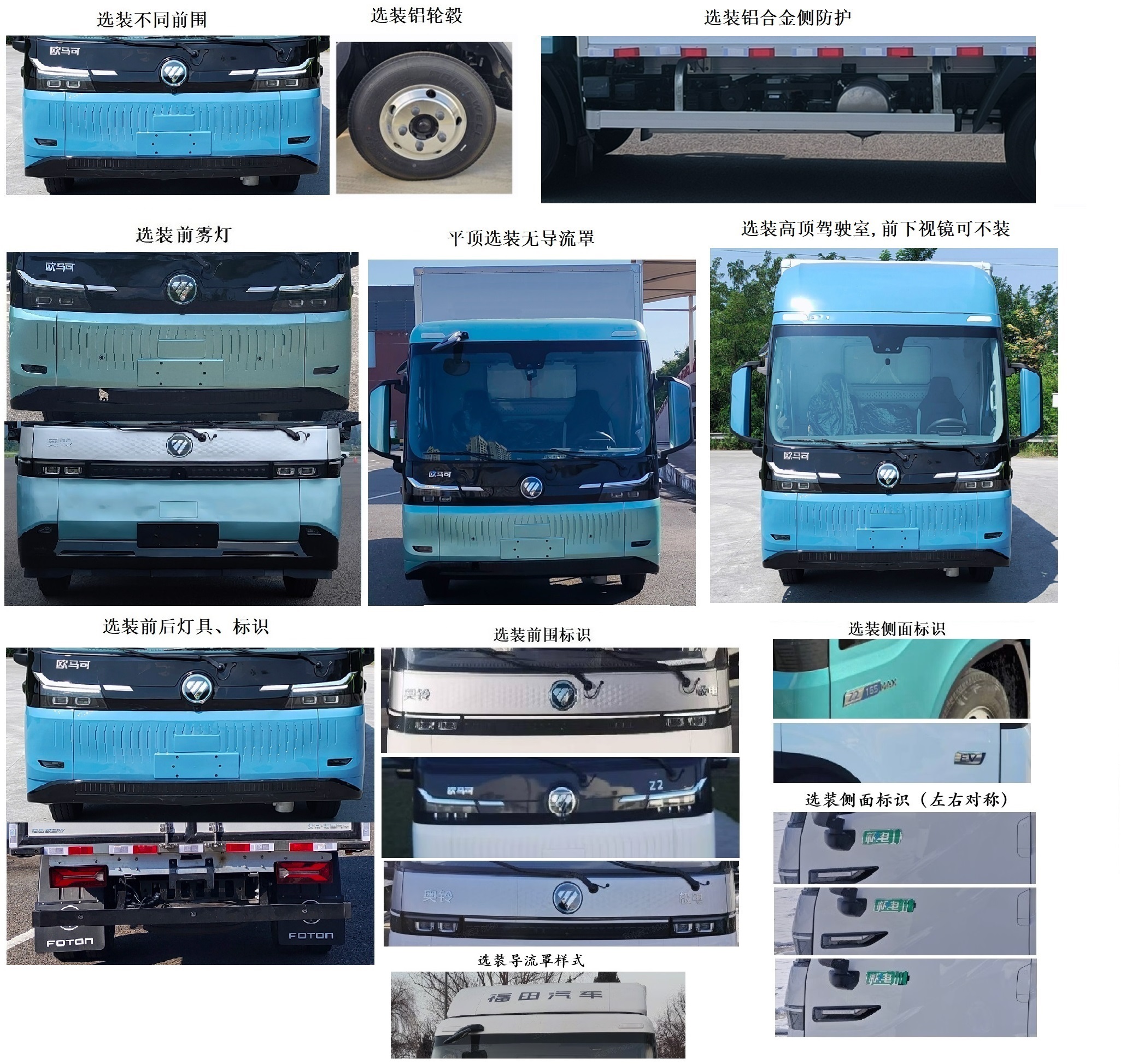 福田牌BJ5049XXYEVC純電動(dòng)廂式貨車公告圖片