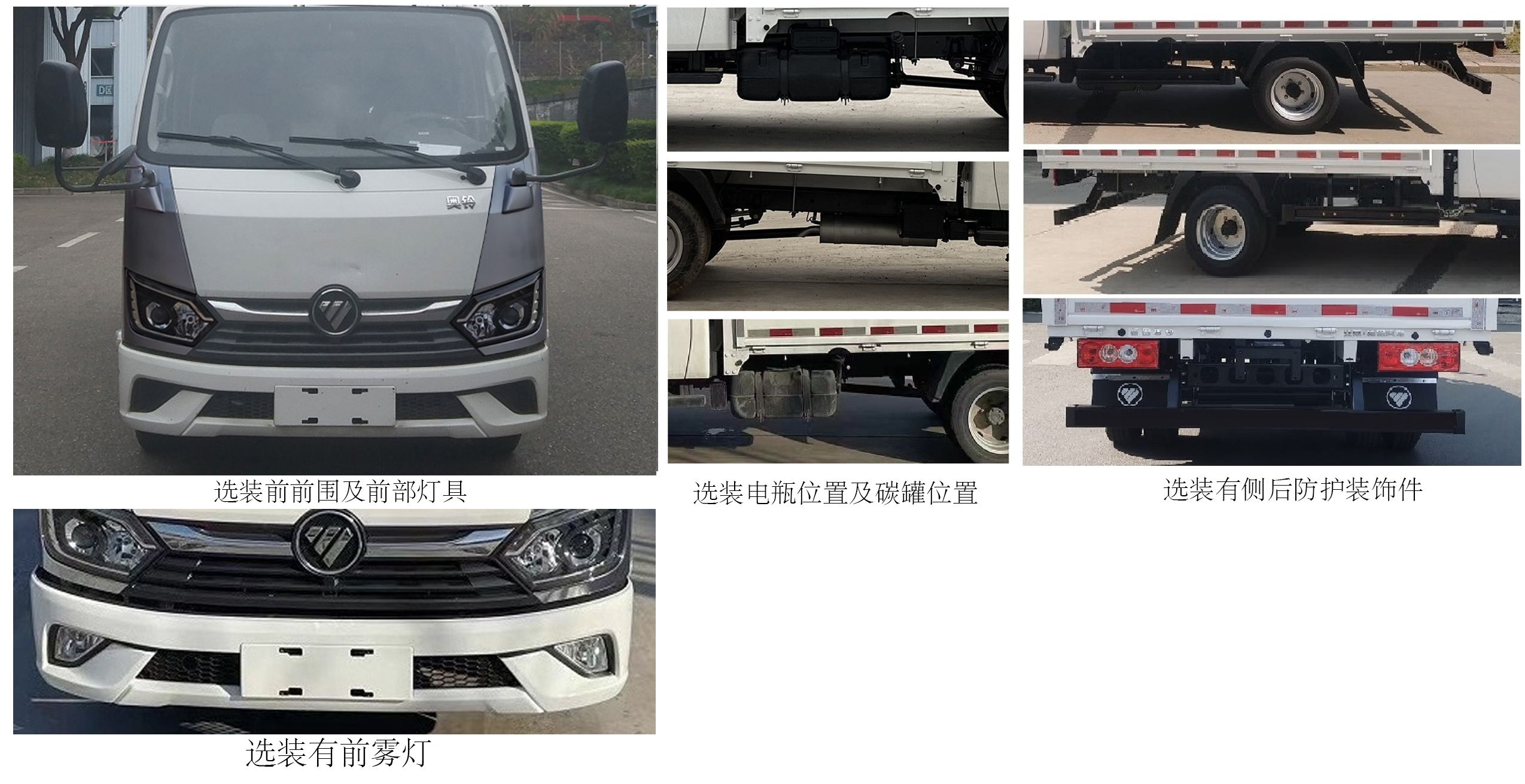 福田牌BJ5035CCY3AV6-15倉柵式運(yùn)輸車公告圖片