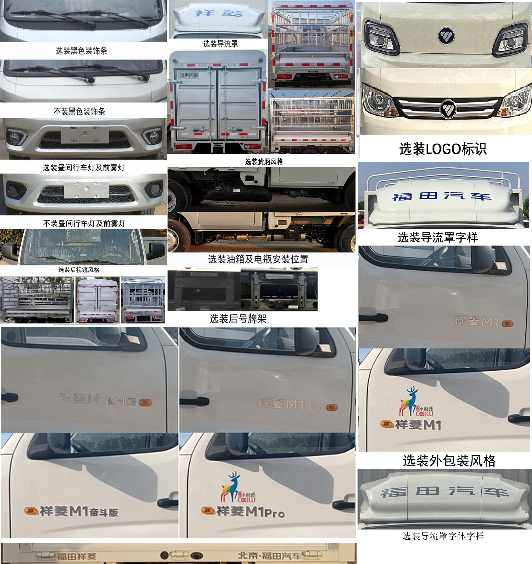 福田牌BJ5021CCY2AV4-12倉(cāng)柵式運(yùn)輸車(chē)公告圖片