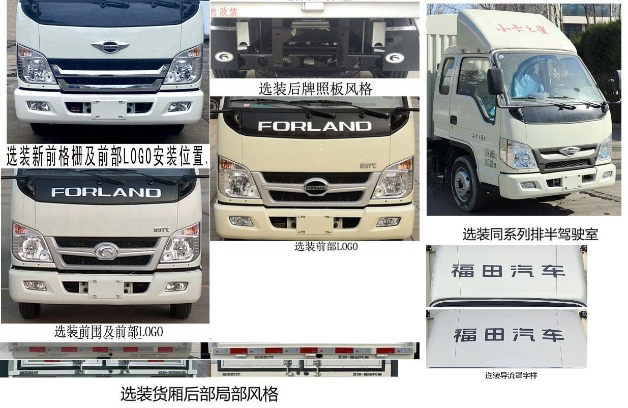 福田牌BJ5035CCY5JV5-61倉柵式運輸車公告圖片