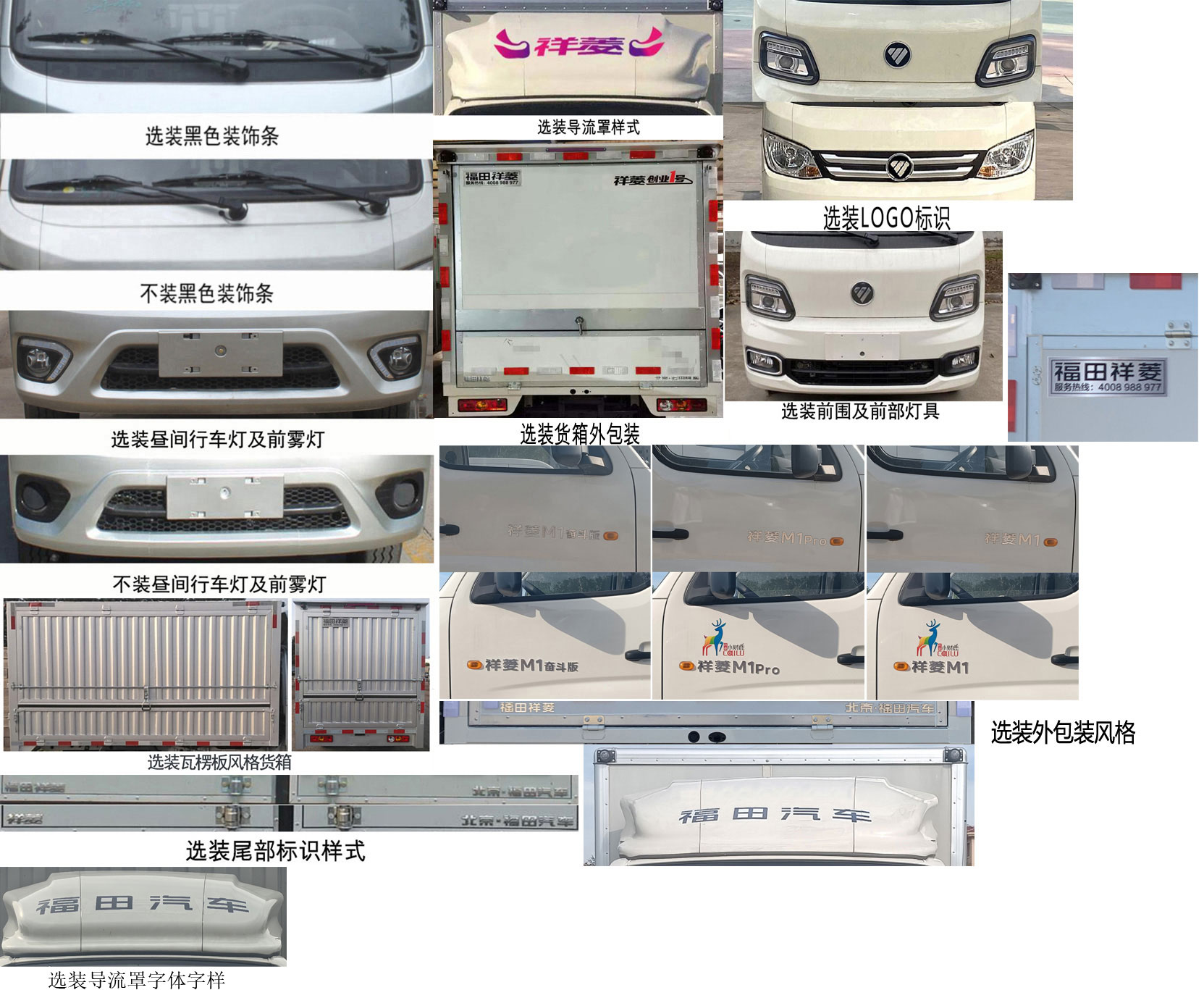 福田牌BJ5021XYK3JV2-12翼開(kāi)啟廂式車(chē)公告圖片