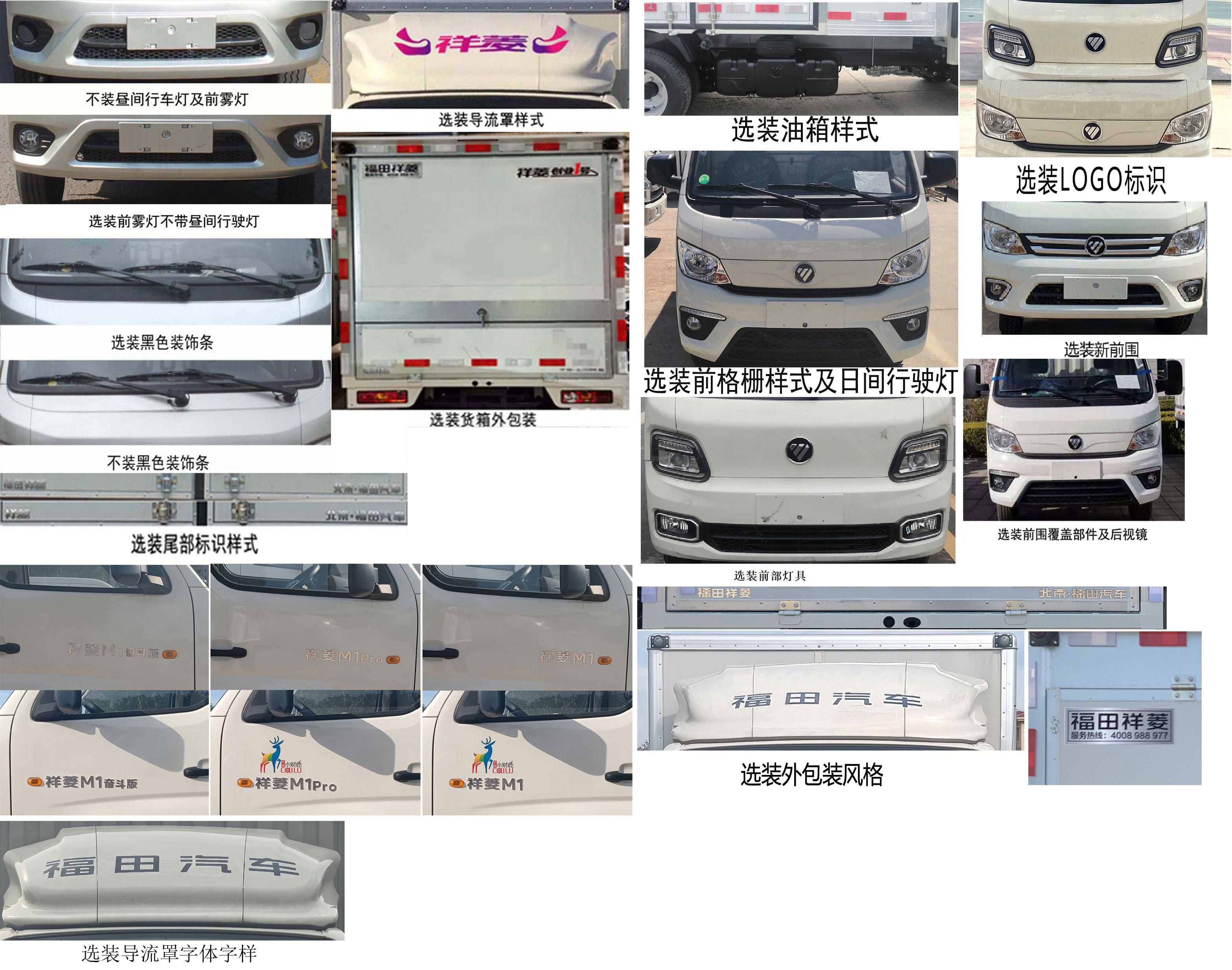 福田牌BJ5031XYK3JV4-62翼開(kāi)啟廂式車(chē)公告圖片