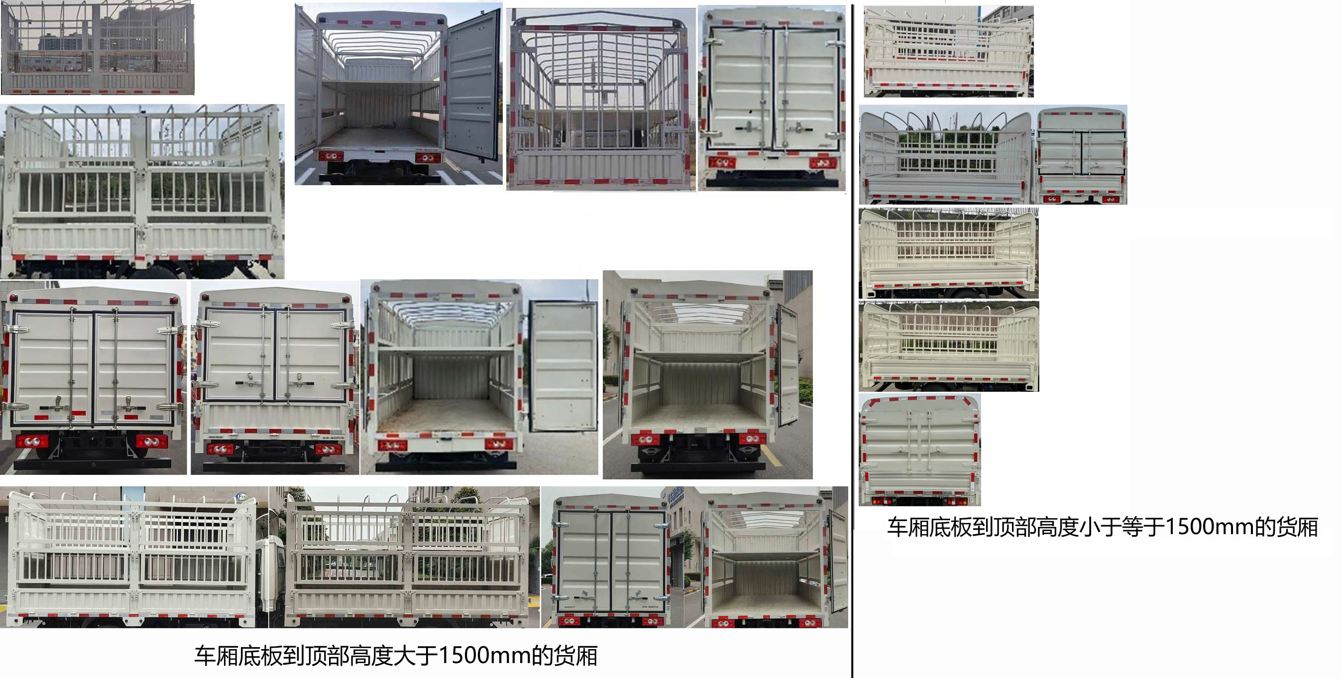 福田牌BJ5045CCY9JBA-57倉柵式運輸車公告圖片